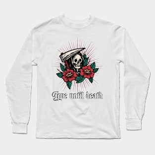 Grim Reaper Tattoo Design Long Sleeve T-Shirt